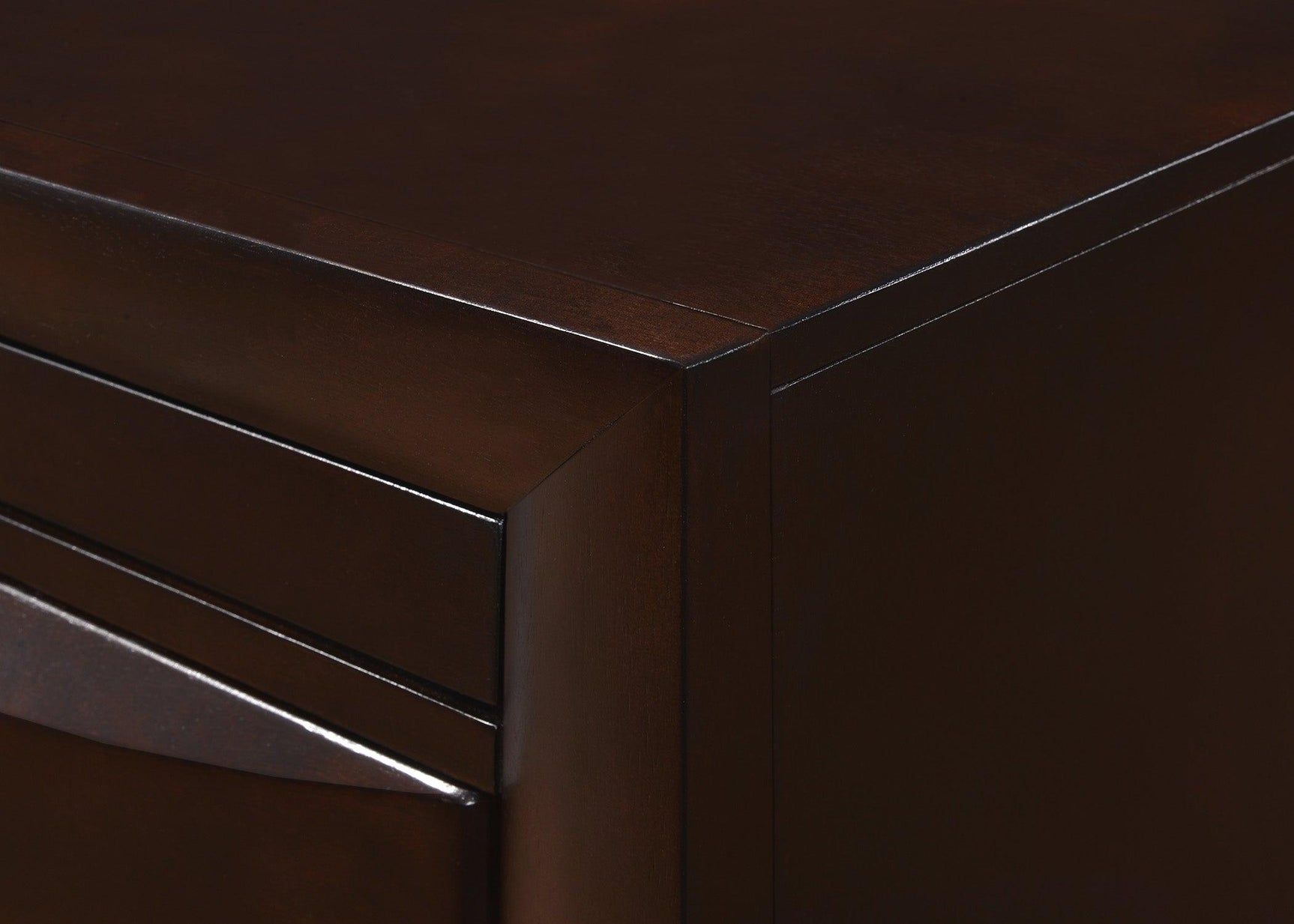 Emily Dark Cherry Modern Transitional Wood Queen Storage Bookcase Platform Bed - Ella Furniture