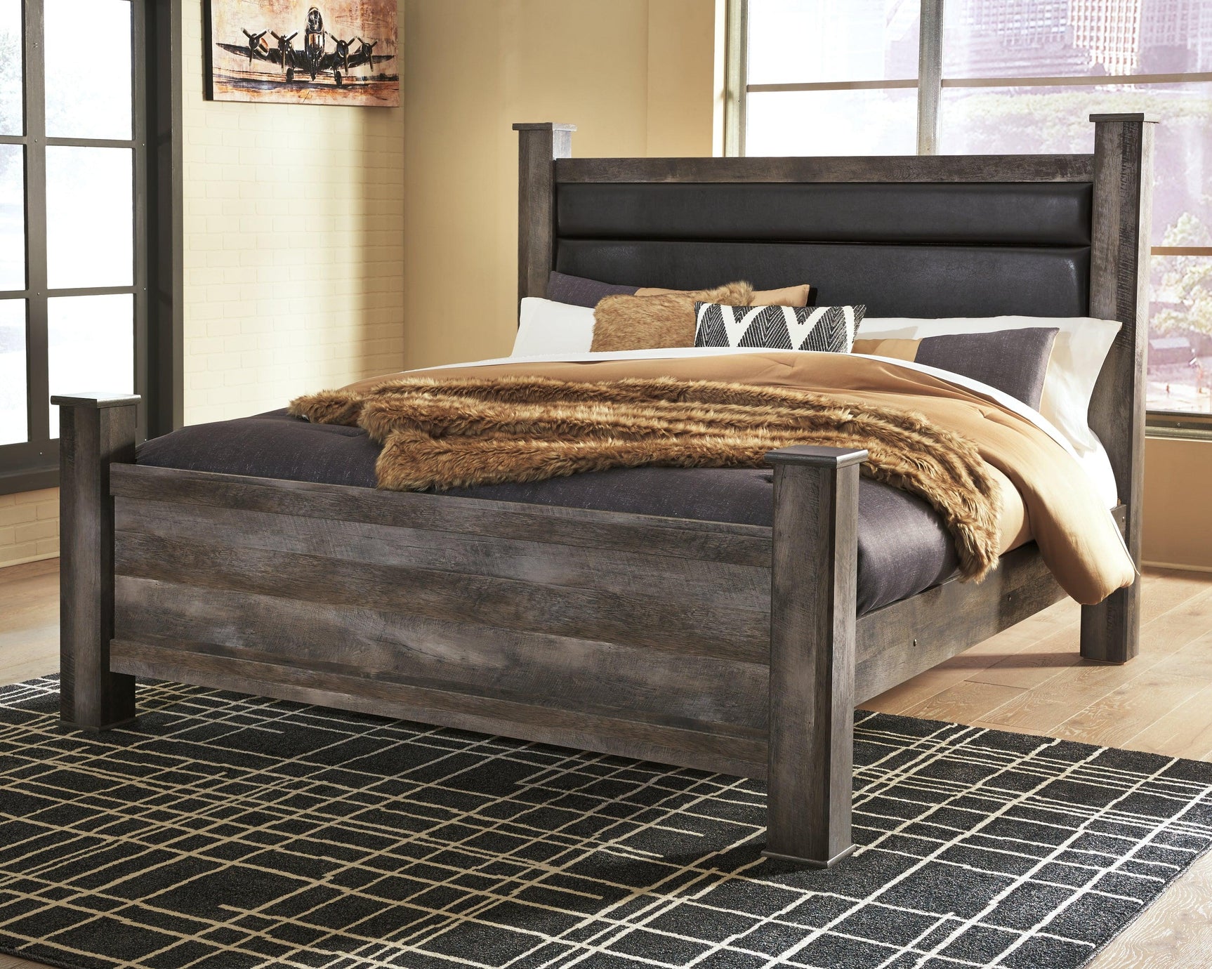 Wynnlow Bed profile with mattress shown