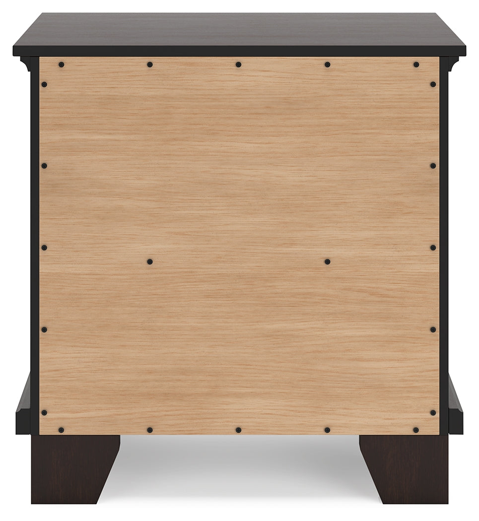 Covetown nightstand back view