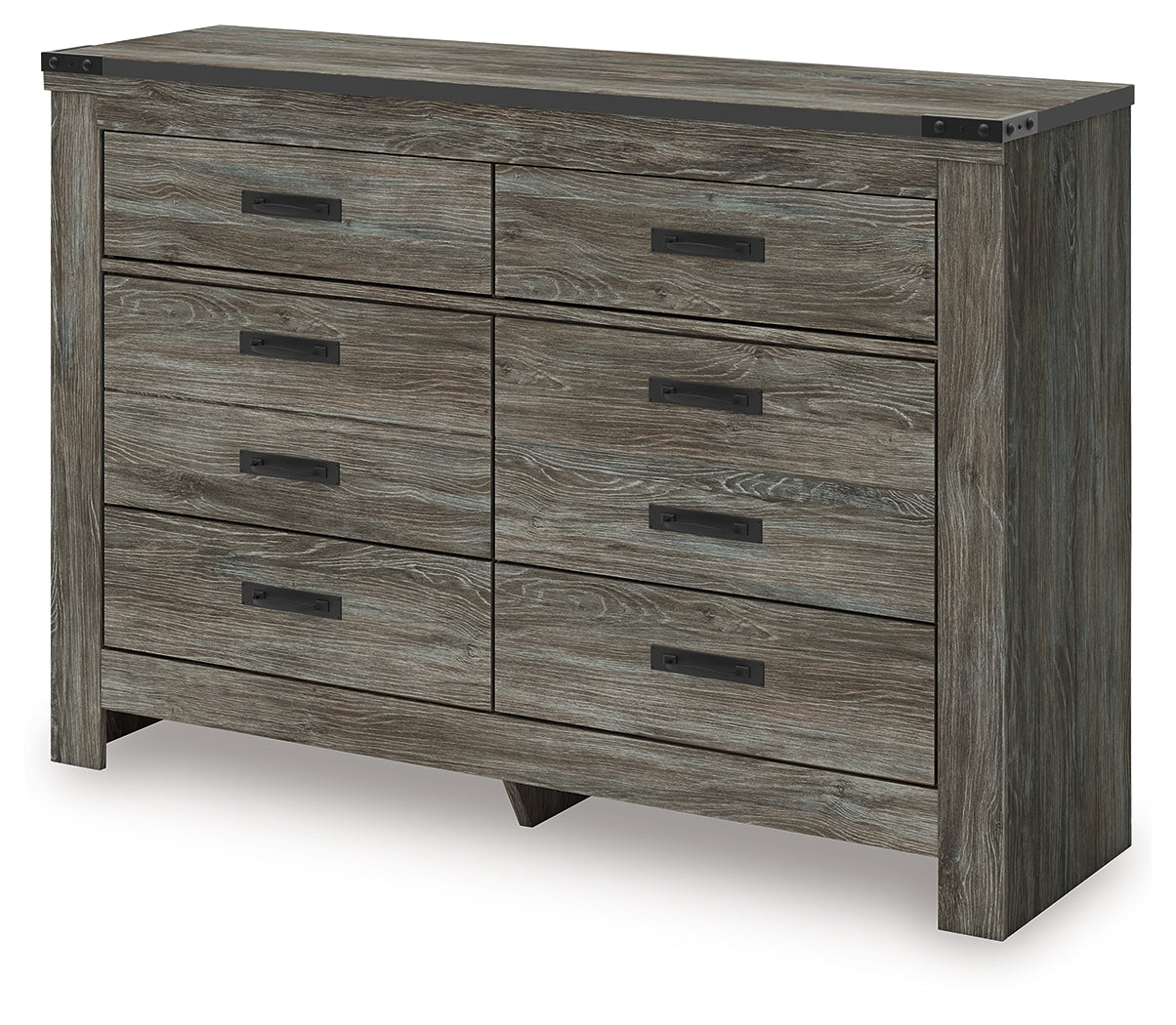 Frandern Gray Dresser front angled view