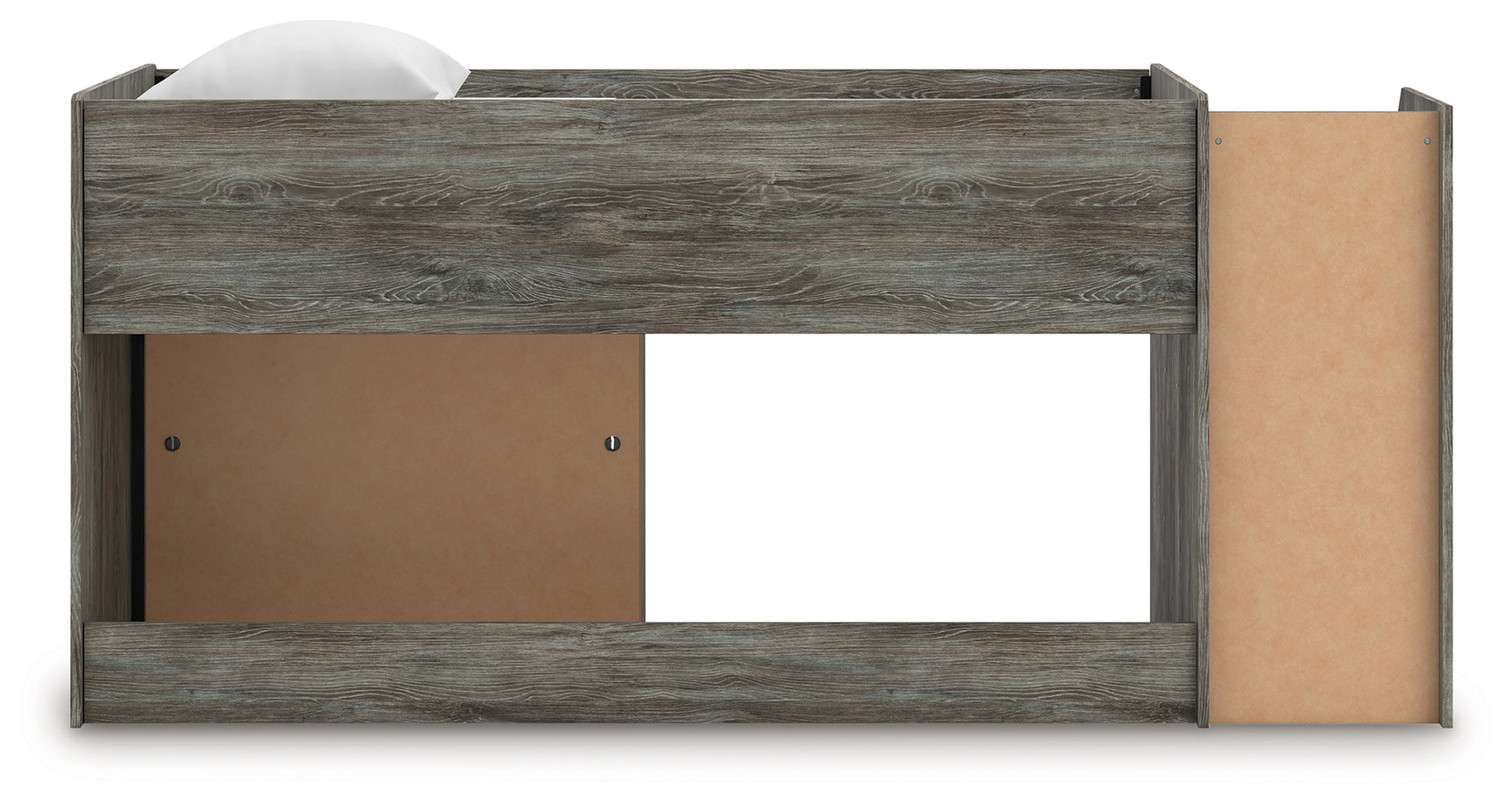 Frandern Twin Loft Bed rear view