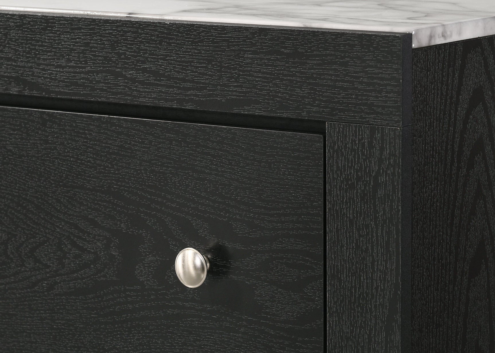 Main view of dresser and mirror from Cadence Black LED Bookcase bedroom set