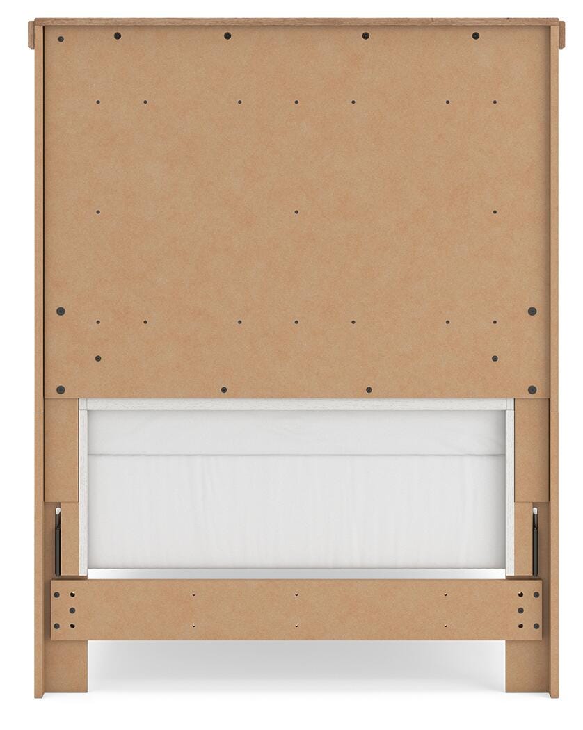 Savonport White/Brown Twin Panel Bed view 8