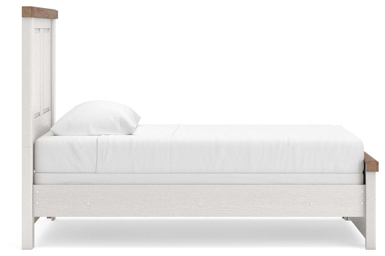 Savonport White/Brown Twin Panel Bed view 7