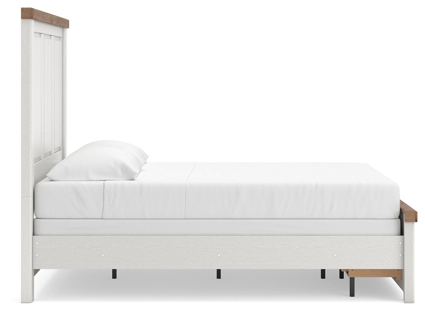 Savonport White/Brown Queen Panel Storage Bed view 8