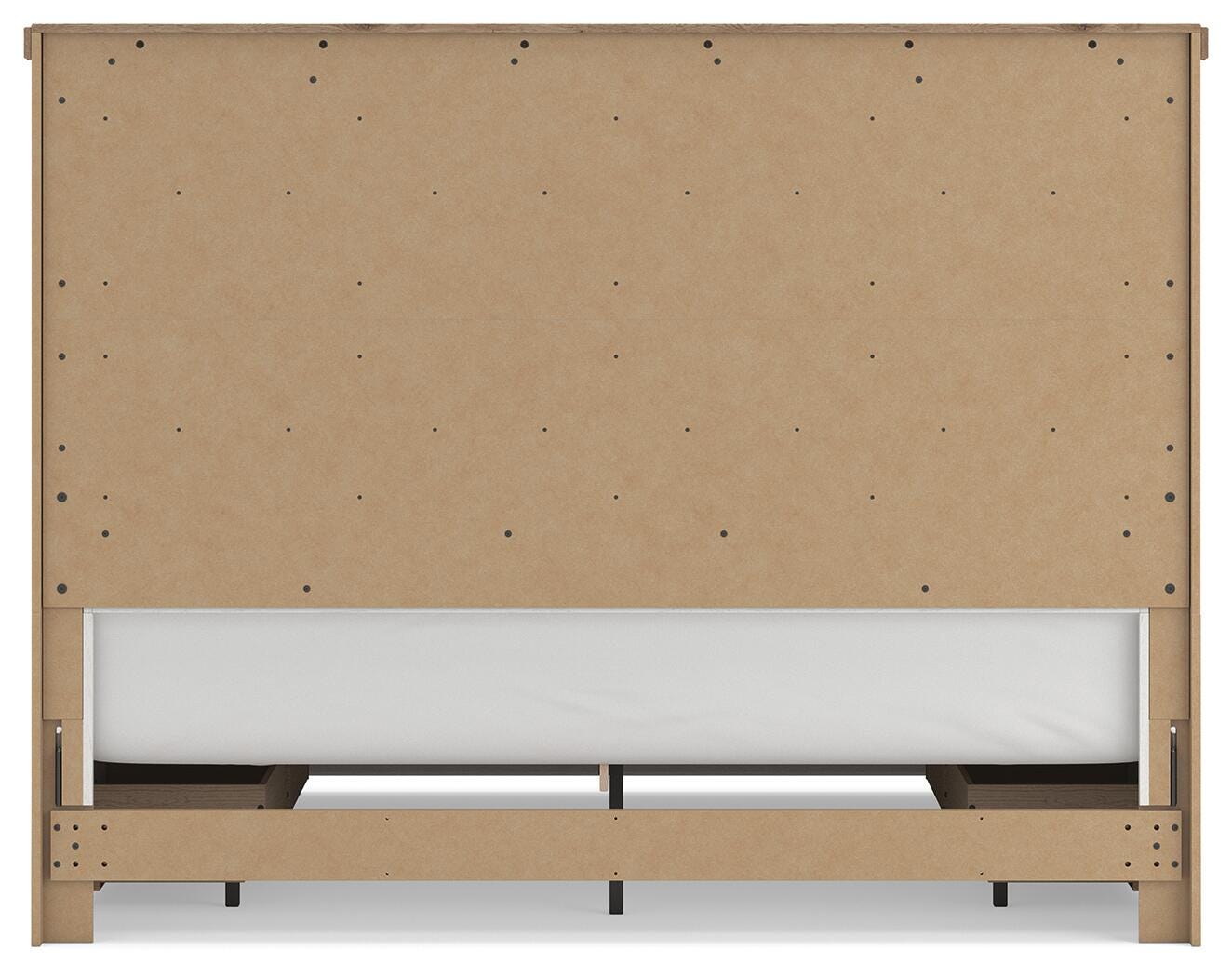 Savonport White/Brown King Panel Bed with Storage view 9