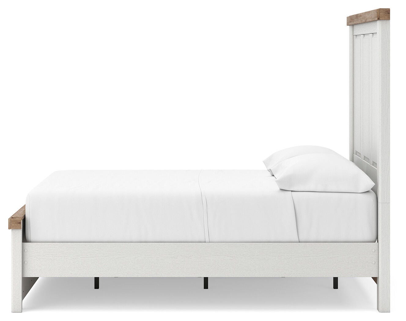 Savonport White/Brown Full Panel Bed with Storage view 4