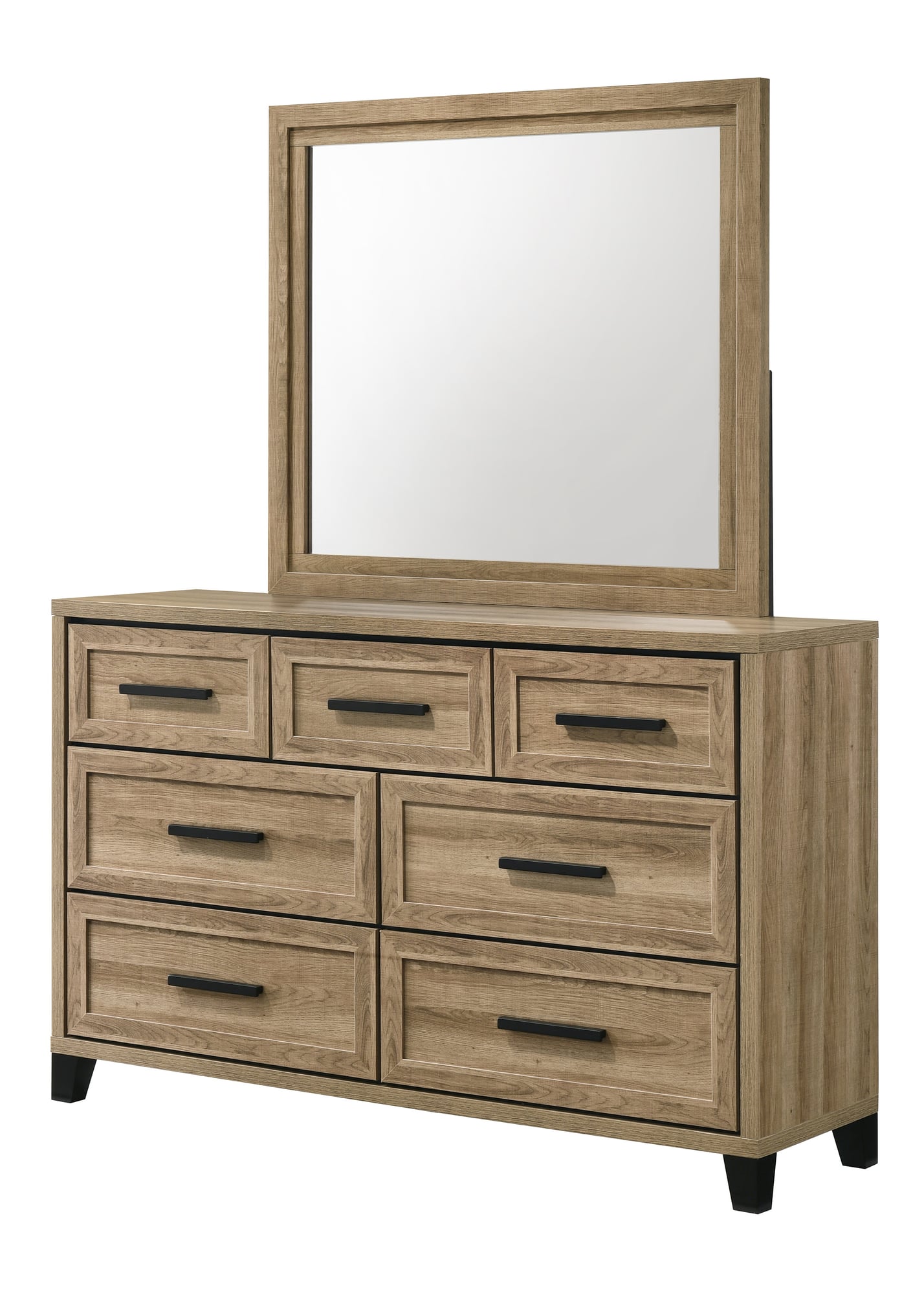 Jameson Light Brown Dresser and Mirror from Decor Furniture