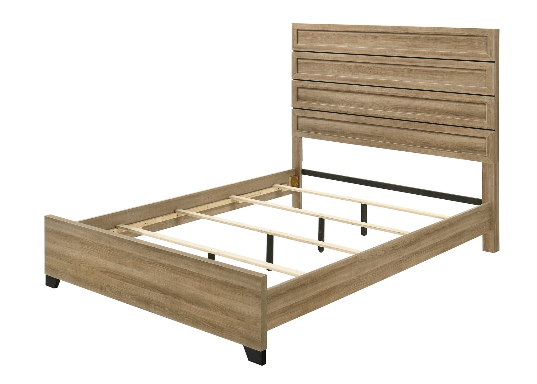 Jameson Light Brown Panel Queen Bed view 3