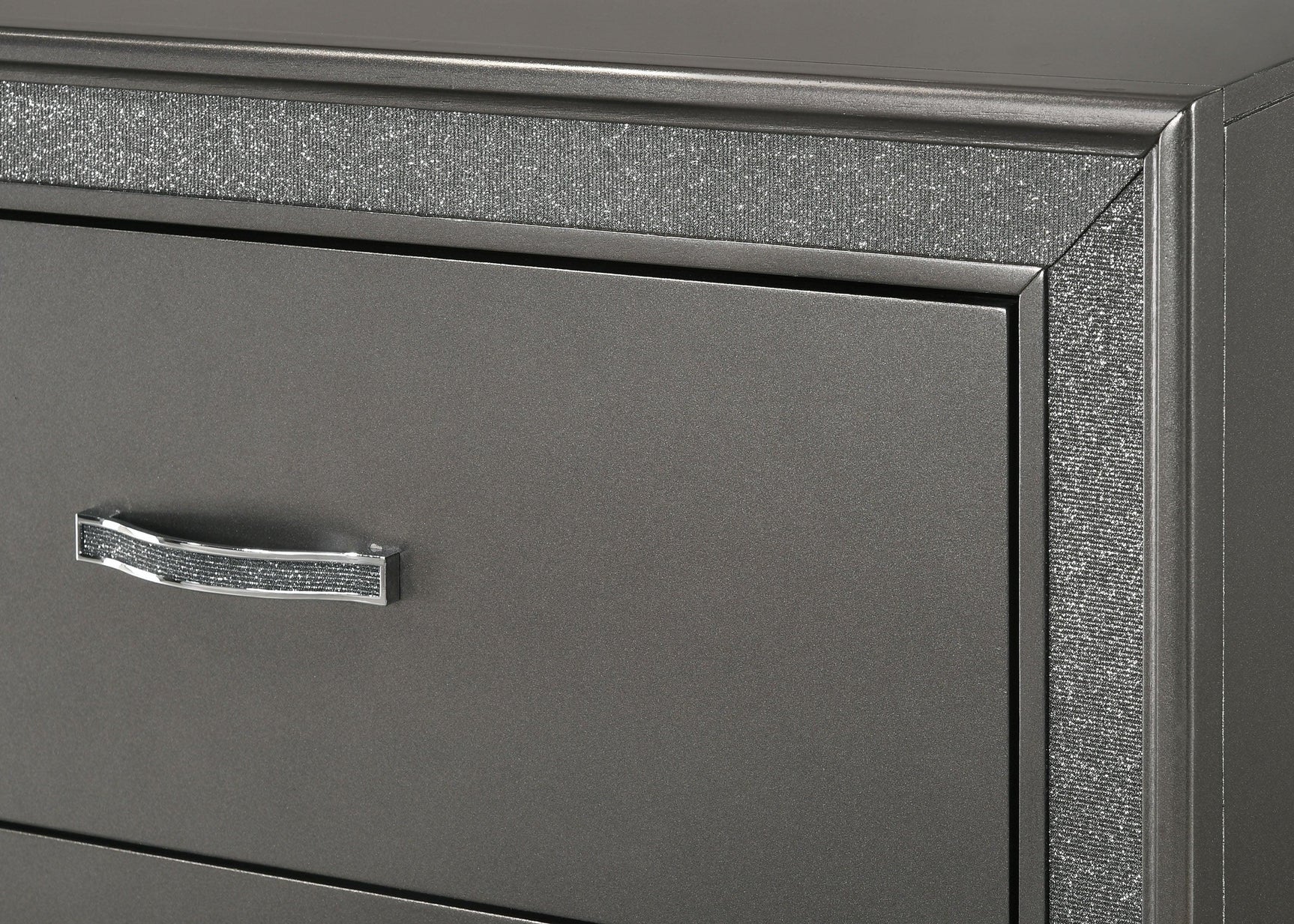 Kaia Gray Night Stand with 2 Spacious Drawers