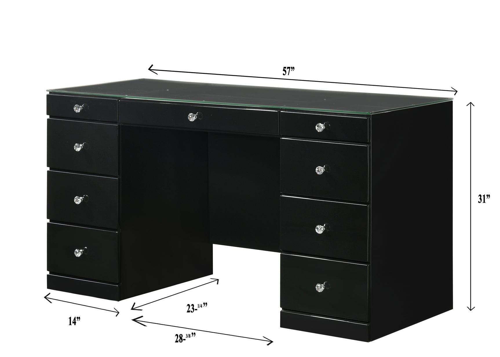 Vanity set side angle