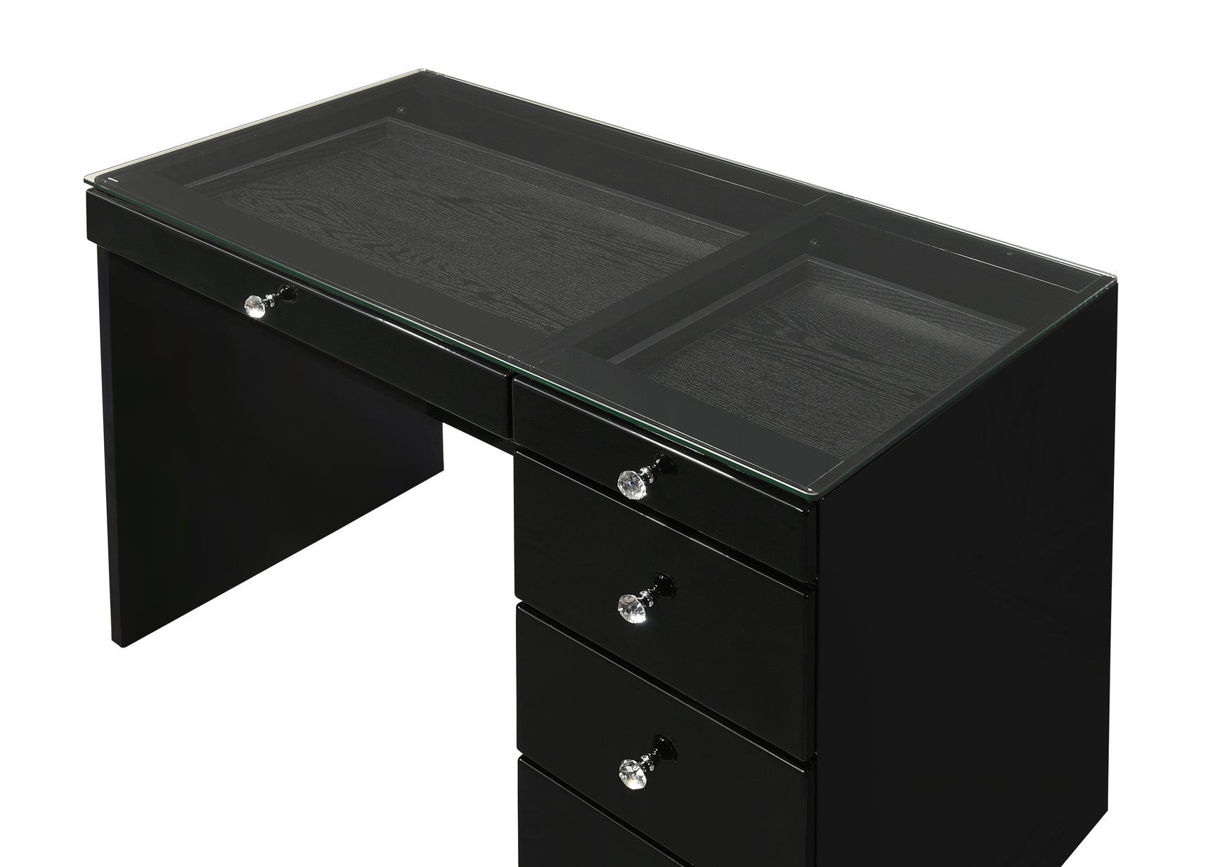 Morgan Luxo black vanity with LED lighting top