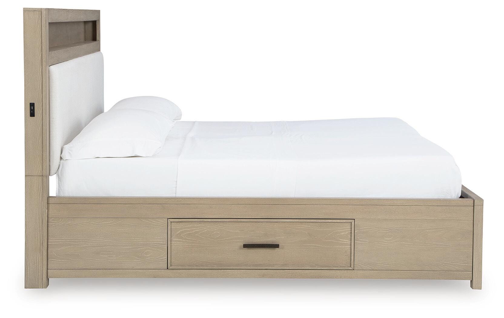 Calmoro Gray Bookcase Bedroom Set view 7