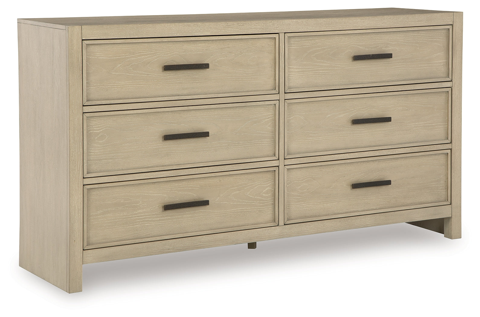 Calmoro Gray Dresser side angle with drawers closed