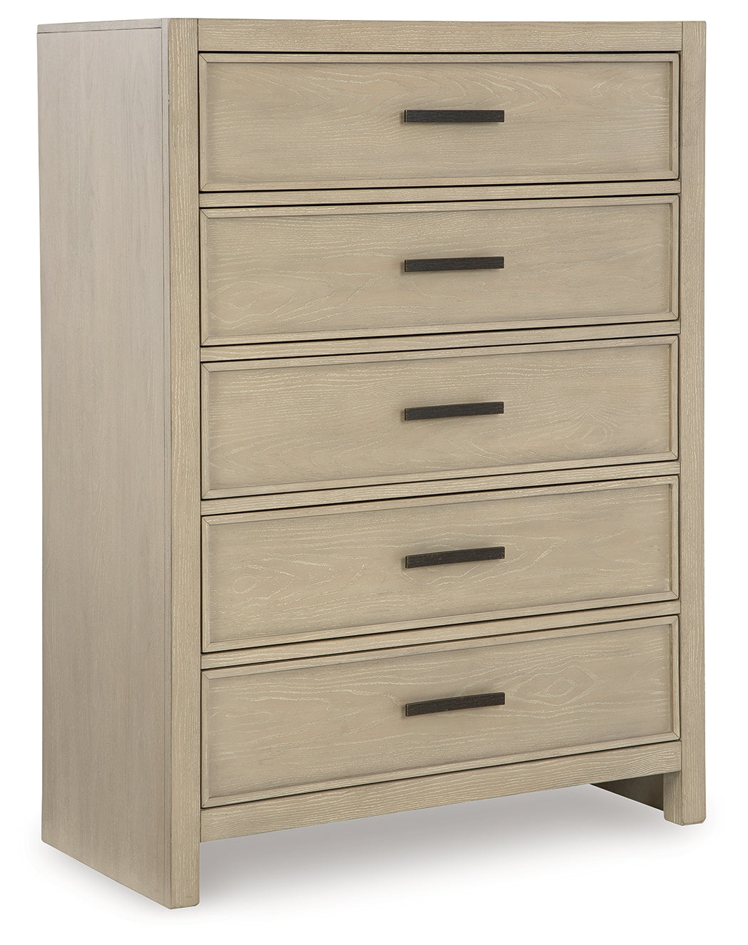 Calmoro Gray Chest of Drawers angled closed drawer