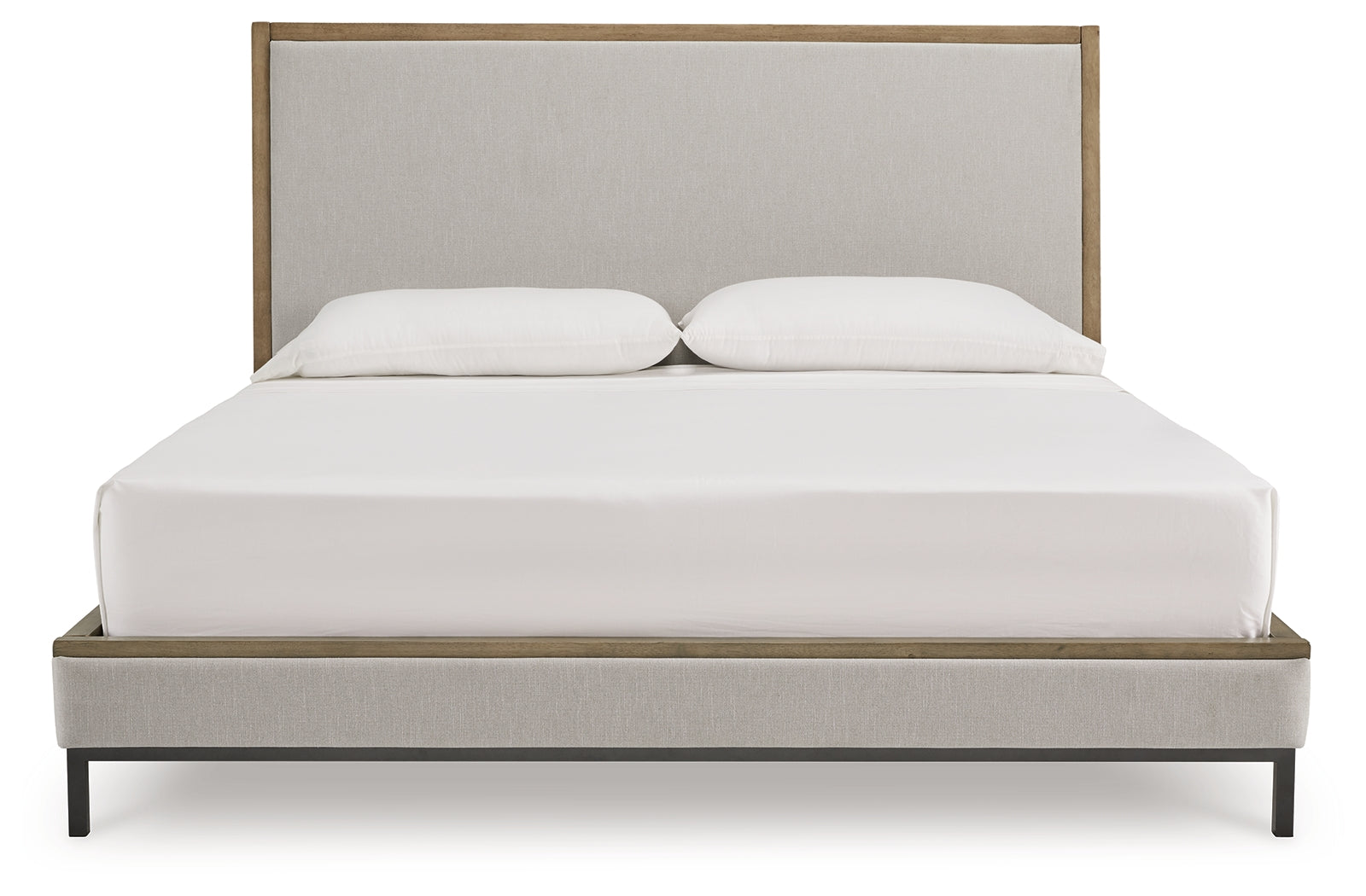 Close-up of Tomtyn upholstered bed cushioned headboard