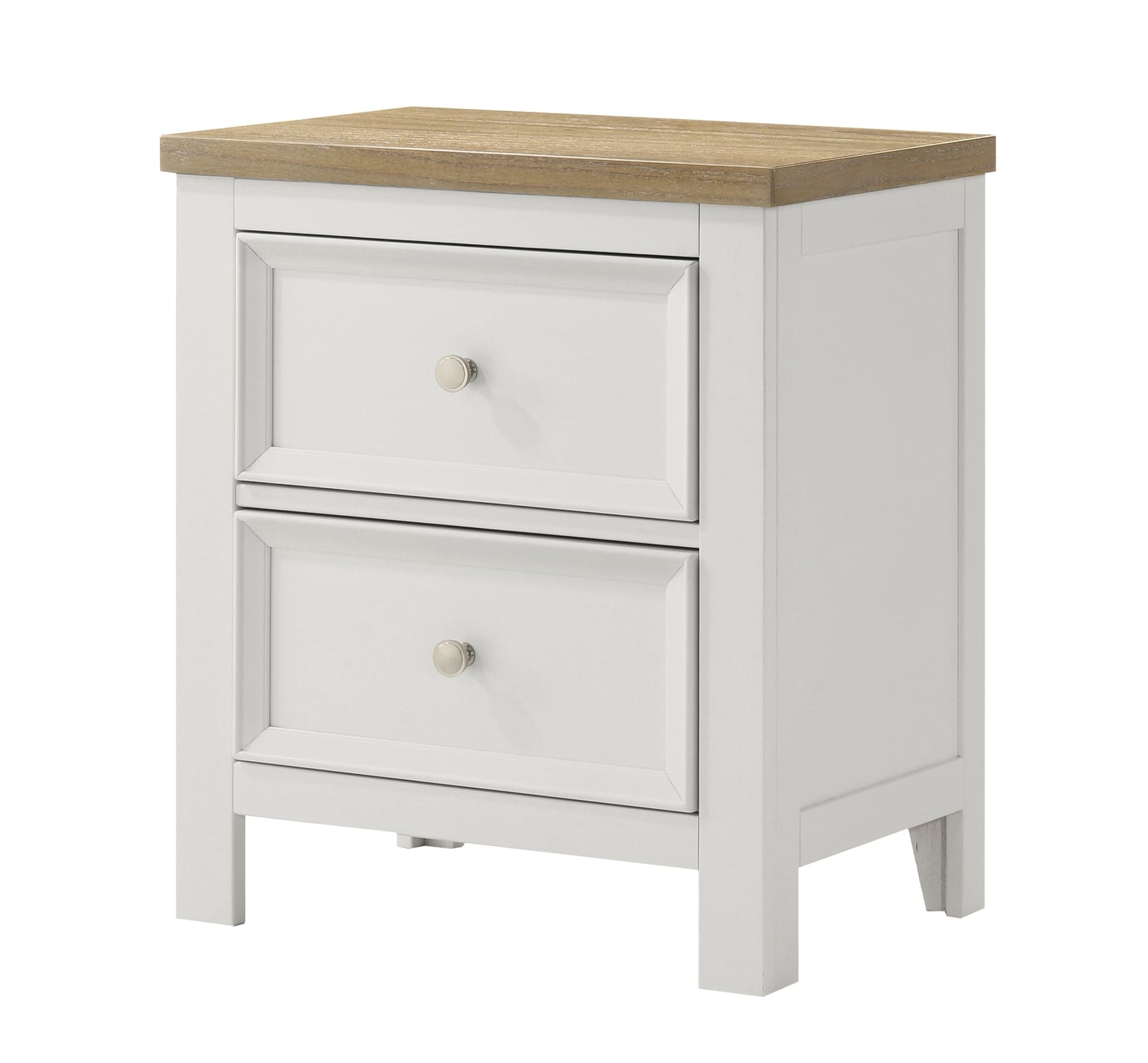 Aston White Nightstand With Center Glide from Decor Furniture