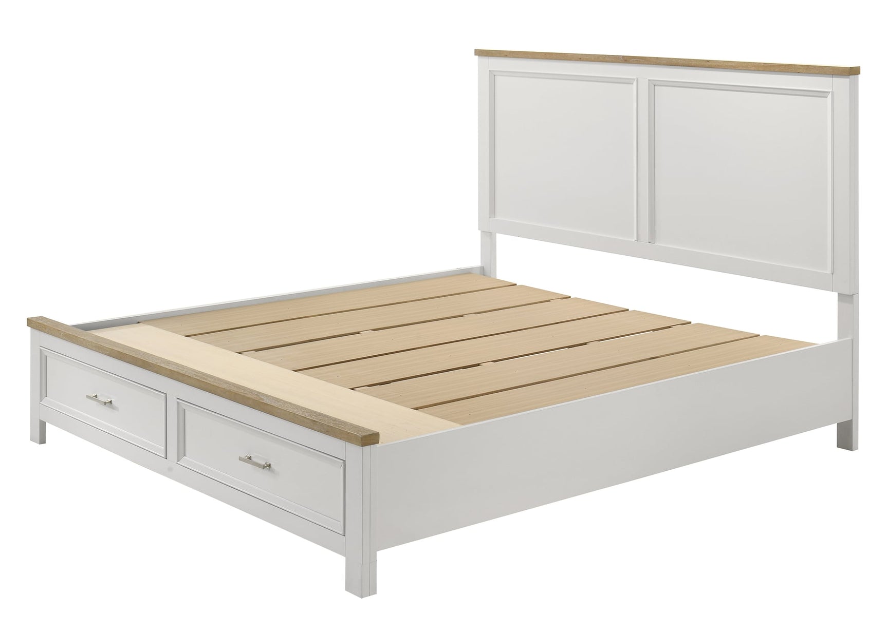 Aston White Storage Platform Bedroom Set view 4