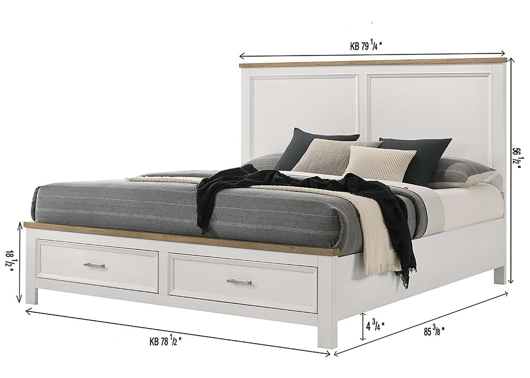 Aston White Storage Platform Bedroom Set view 5