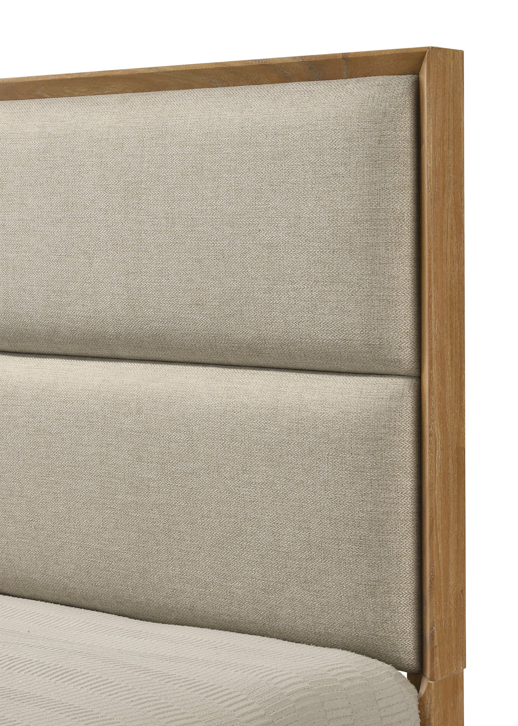 Florian light brown upholstered bedroom set main view