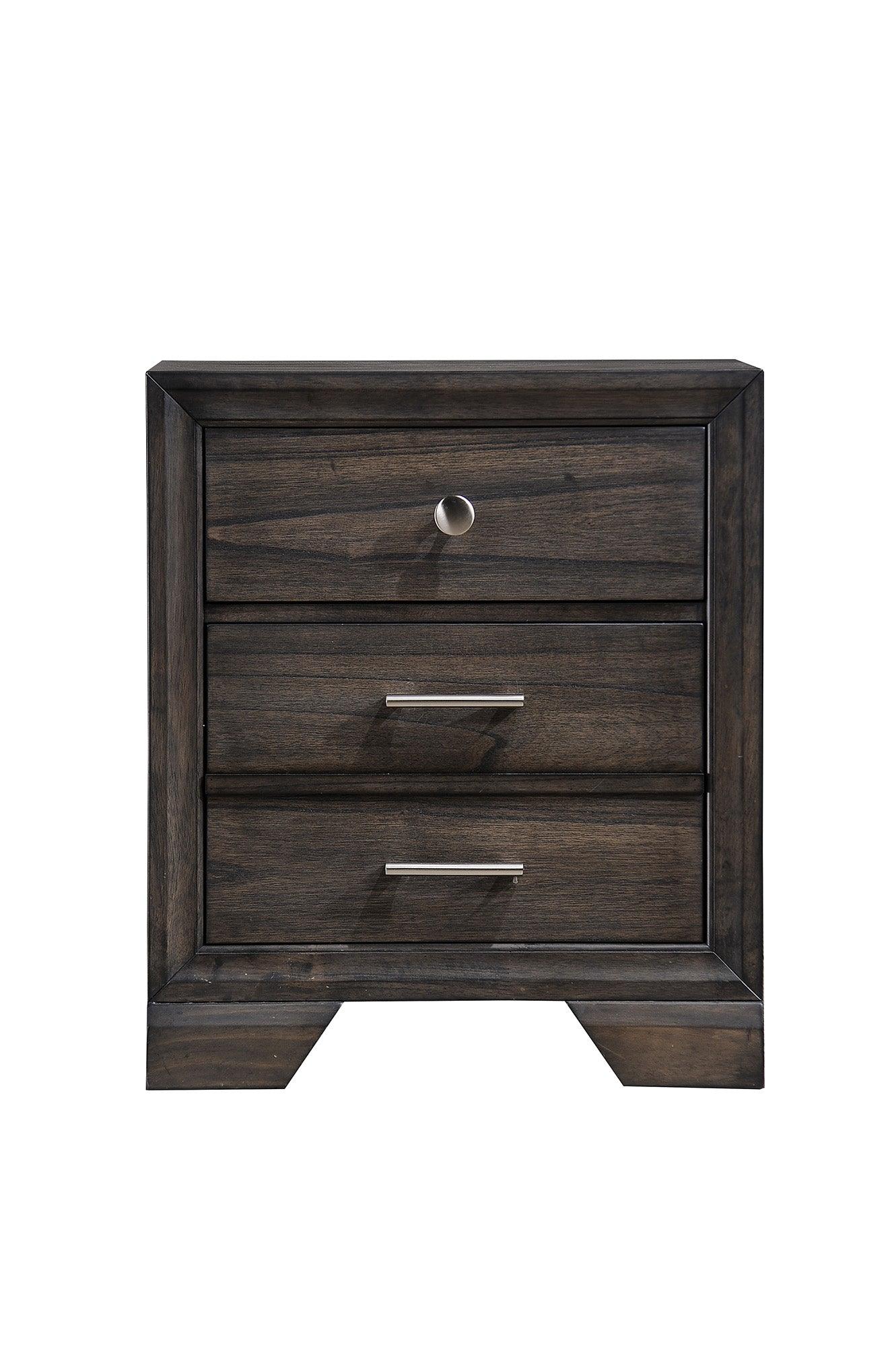 main view of Jaymes Gray Storage Fabric Platform Bedroom Set bed