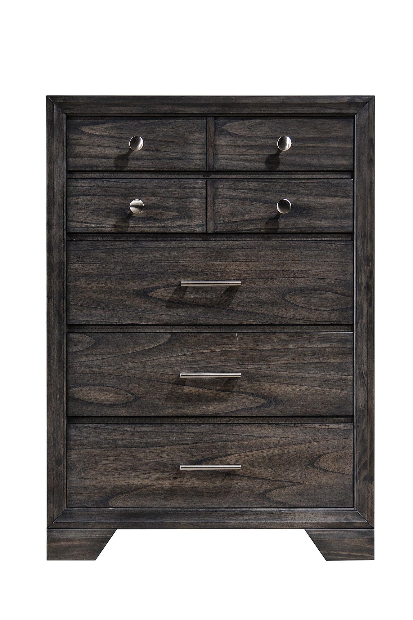 main view of Jaymes Gray Storage Fabric Platform Bedroom Set bed