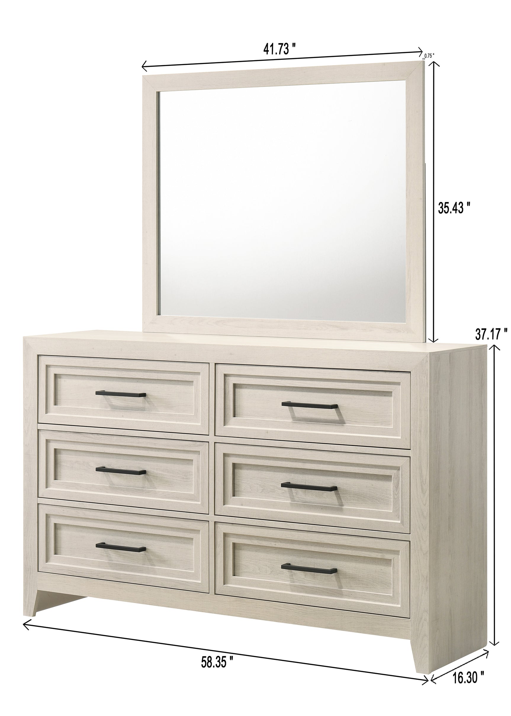 Lorraine Cream Panel Bedroom Set bedroom view with bed