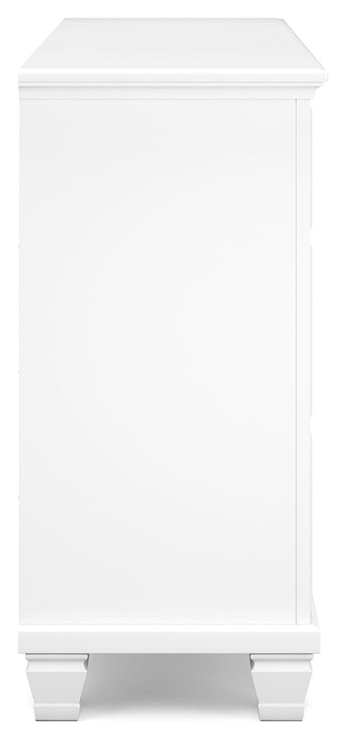Fortman White Dresser side view