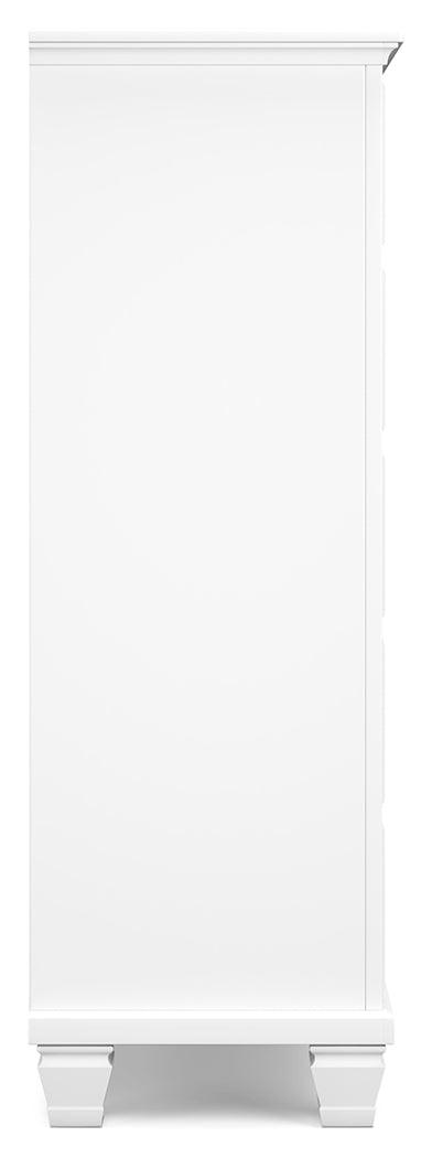 Side profile of Fortman White Chest