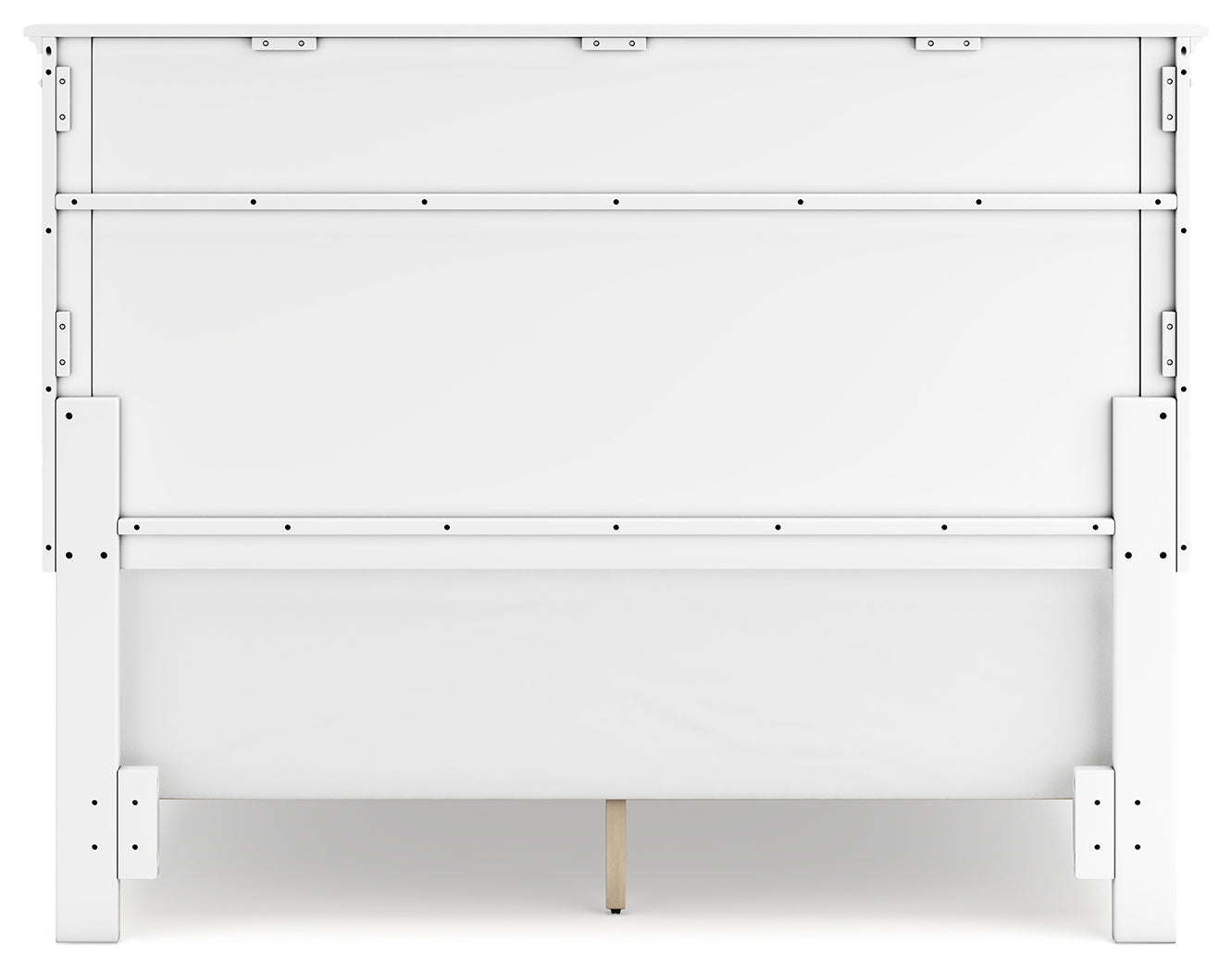 Fortman White Queen Panel Bed rear view