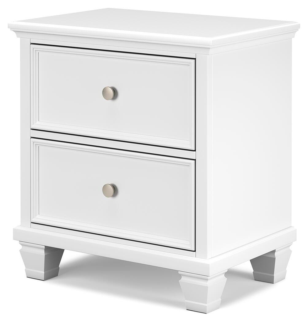 Fortman White Panel Bedroom Set angled view