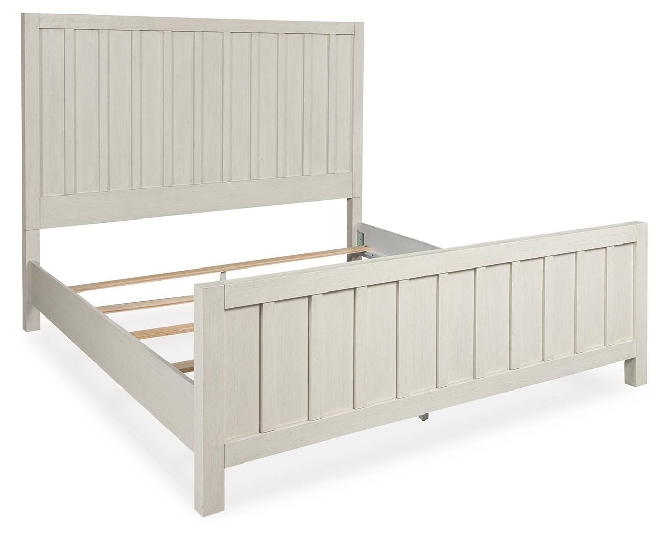 Shaybrock Antique White Panel Bedroom Set angled view