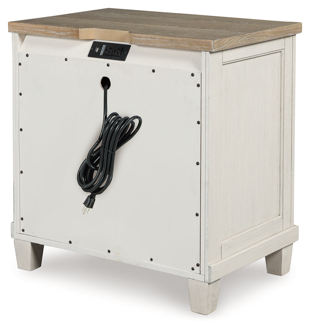 Shaybrock Nightstand back view