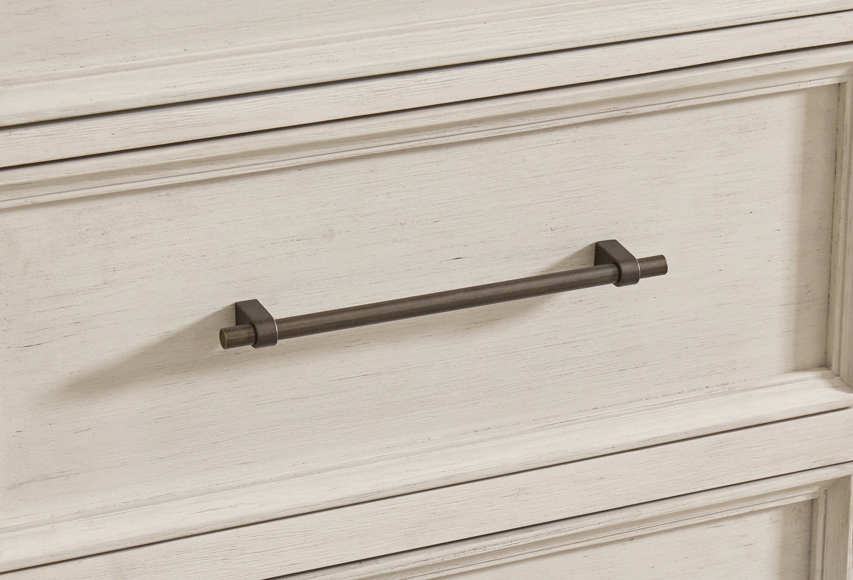 Dark bronze bar pull handle detail
