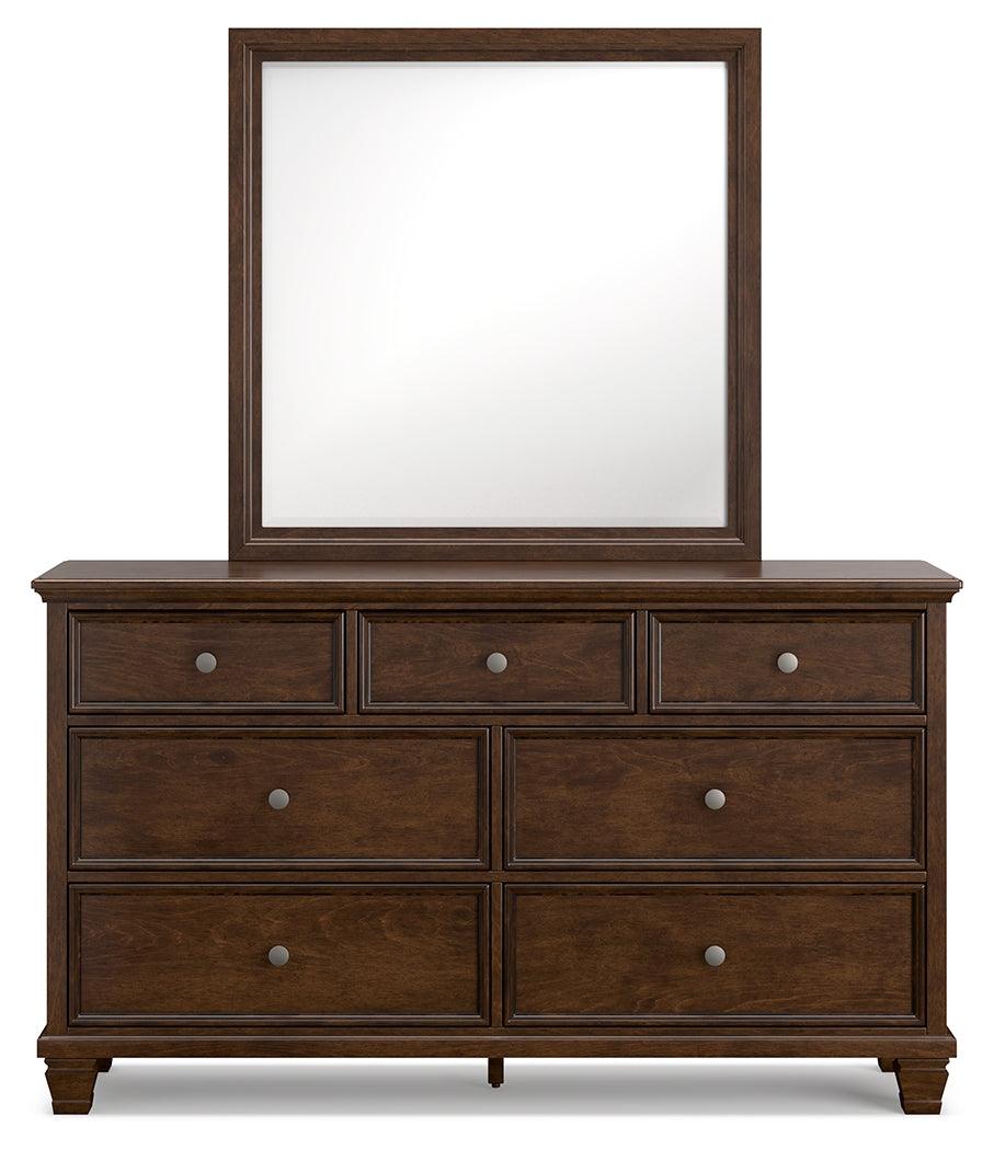 Back view of Danabrin dresser and mirror