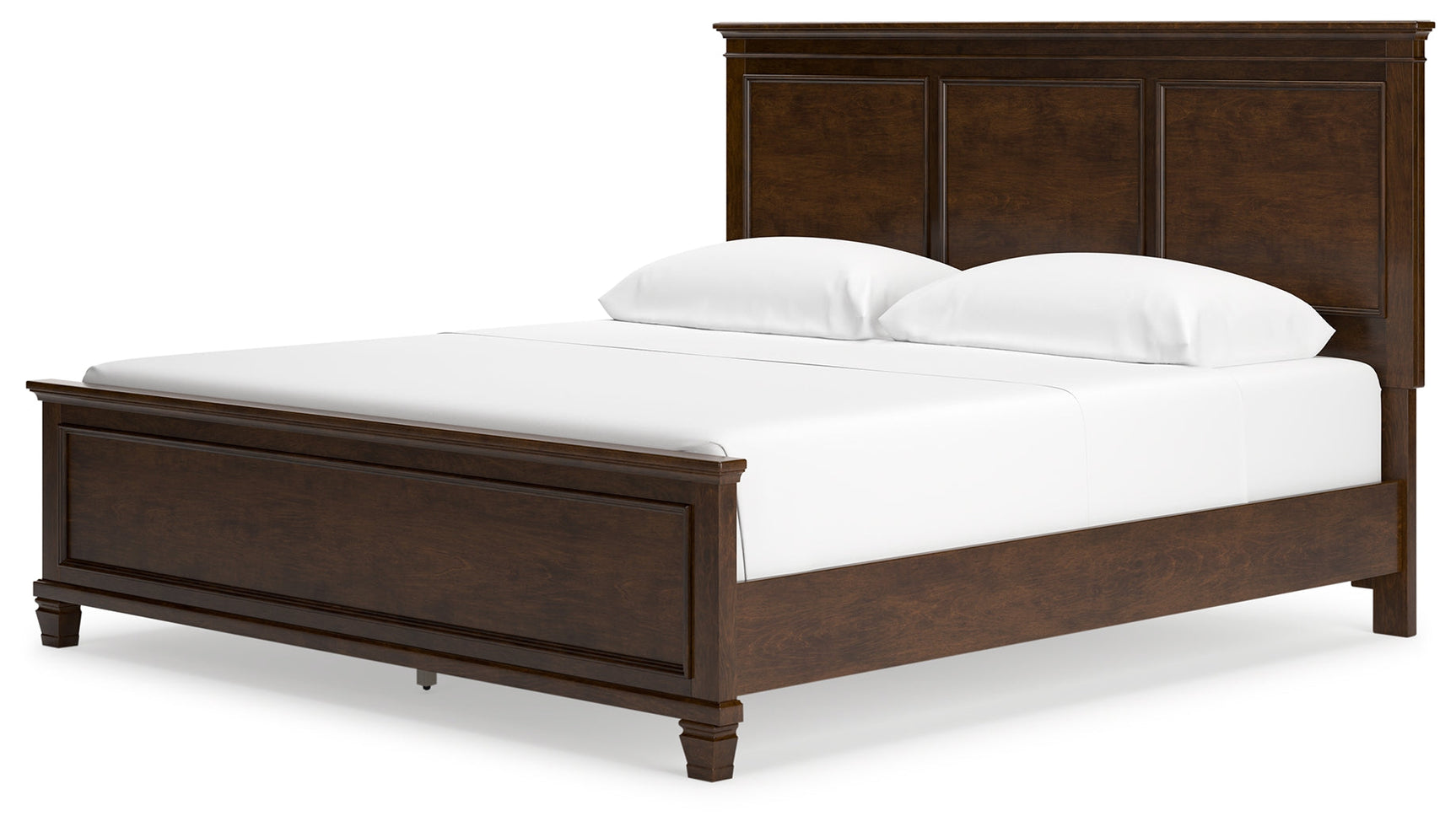 Danabrin Brown King Panel Bed footboard angle