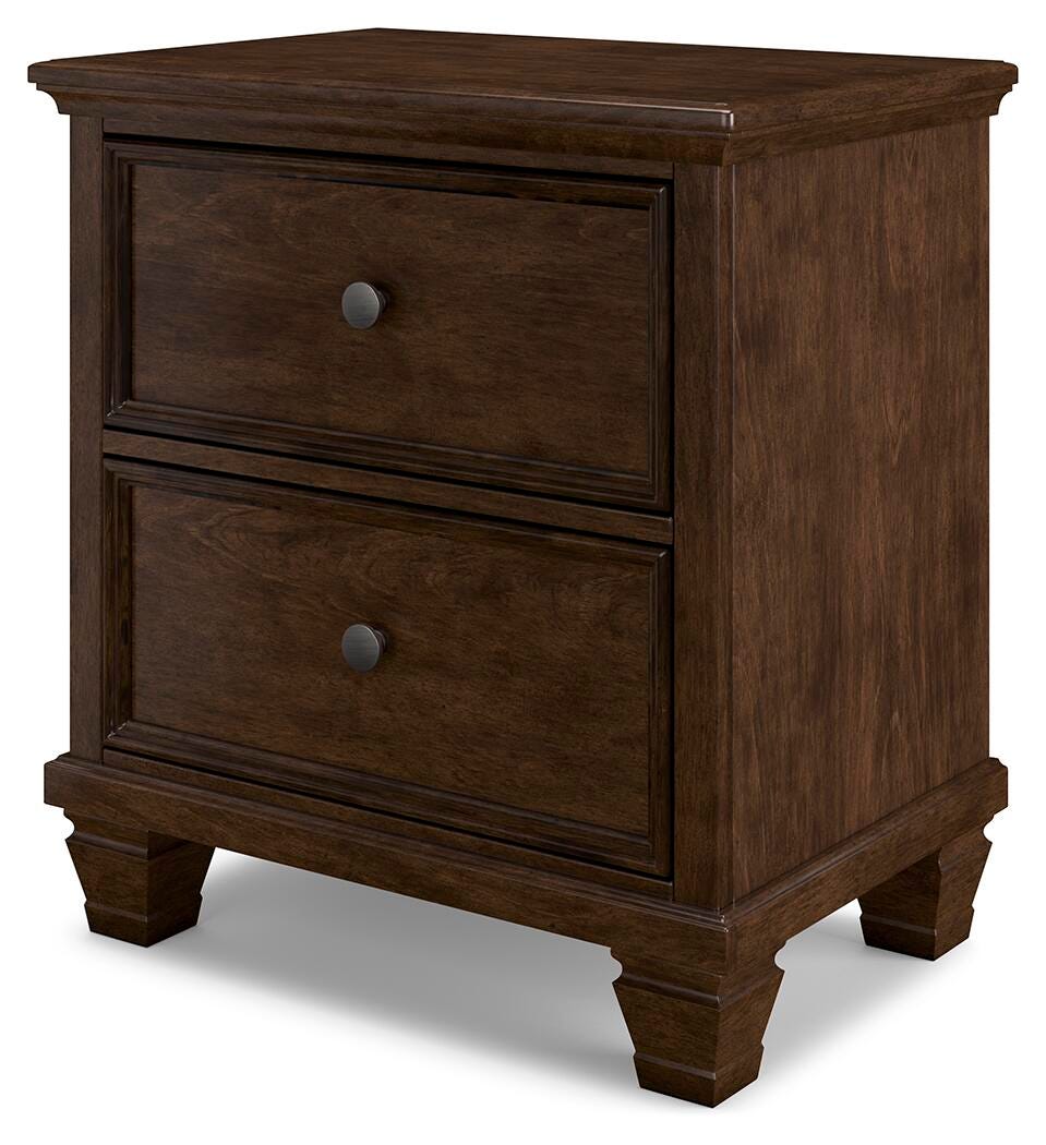 Danabrin Brown Panel Storage Bedroom Set angled view