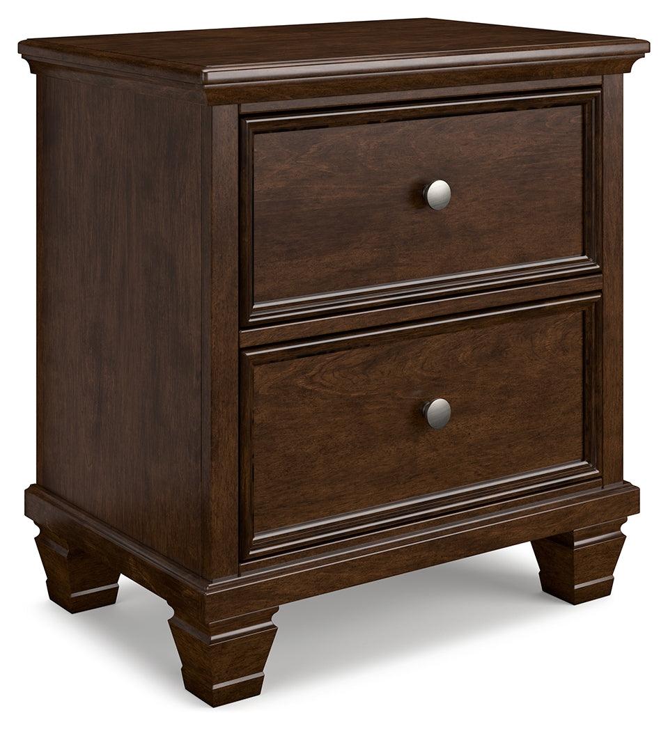 Danabrin Nightstand with drawer open showing interior