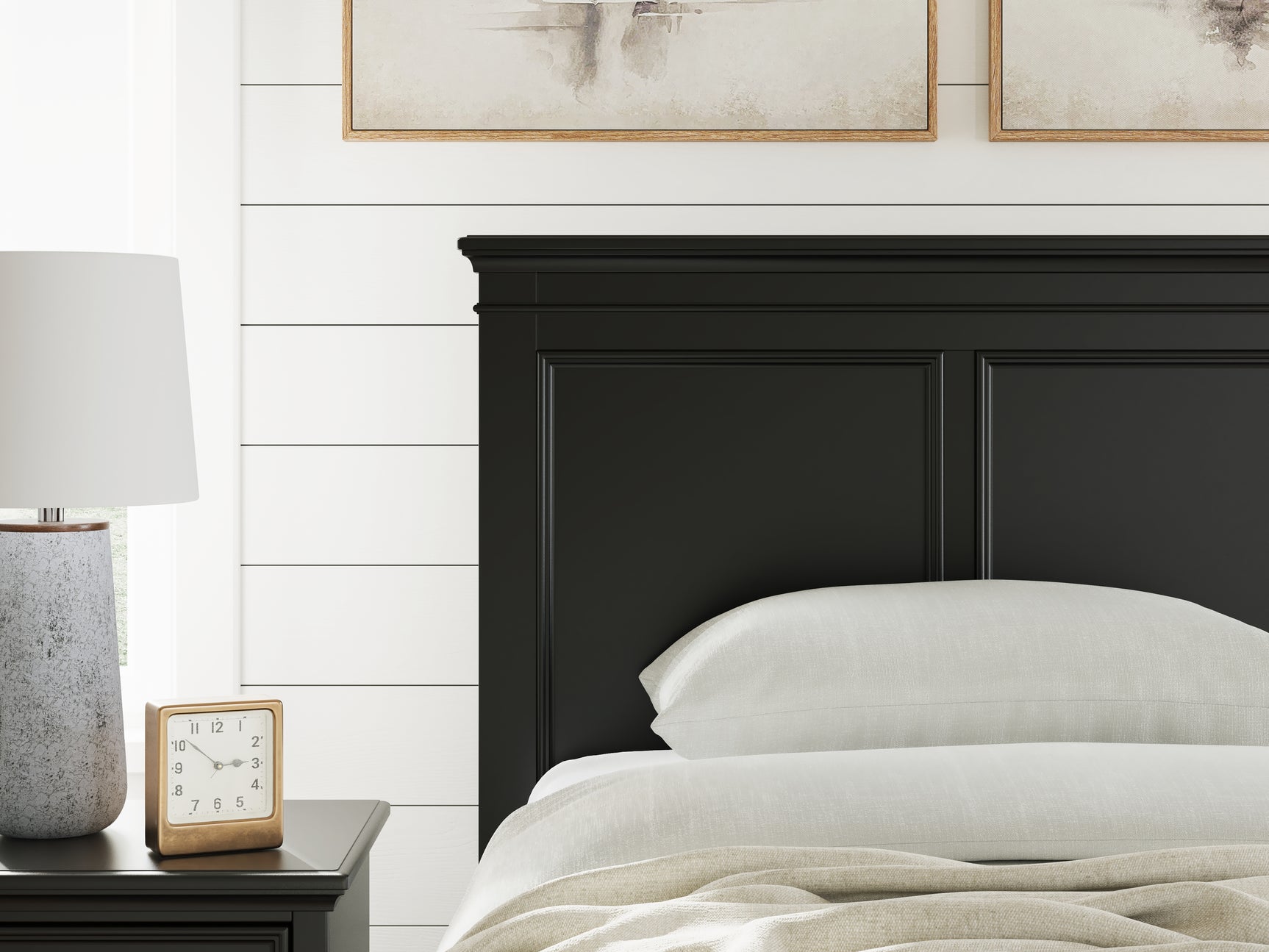 Lanolee Black Twin Panel Storage Bed headboard detail