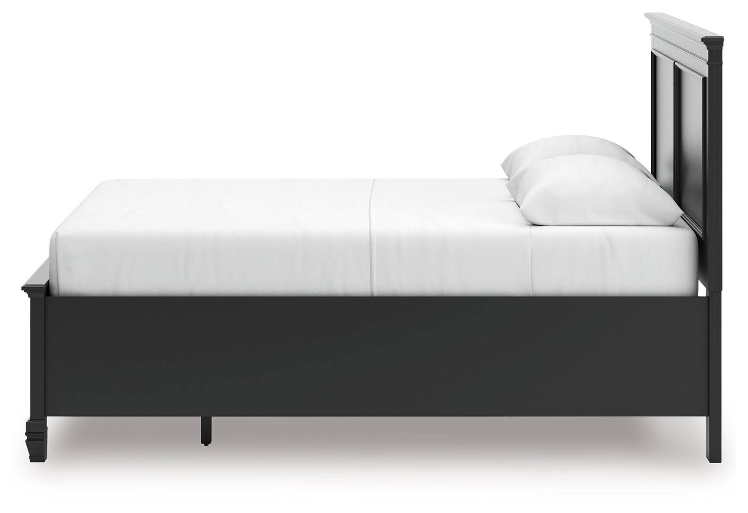 Lanolee Black Queen Panel Storage Bed alternate side angle
