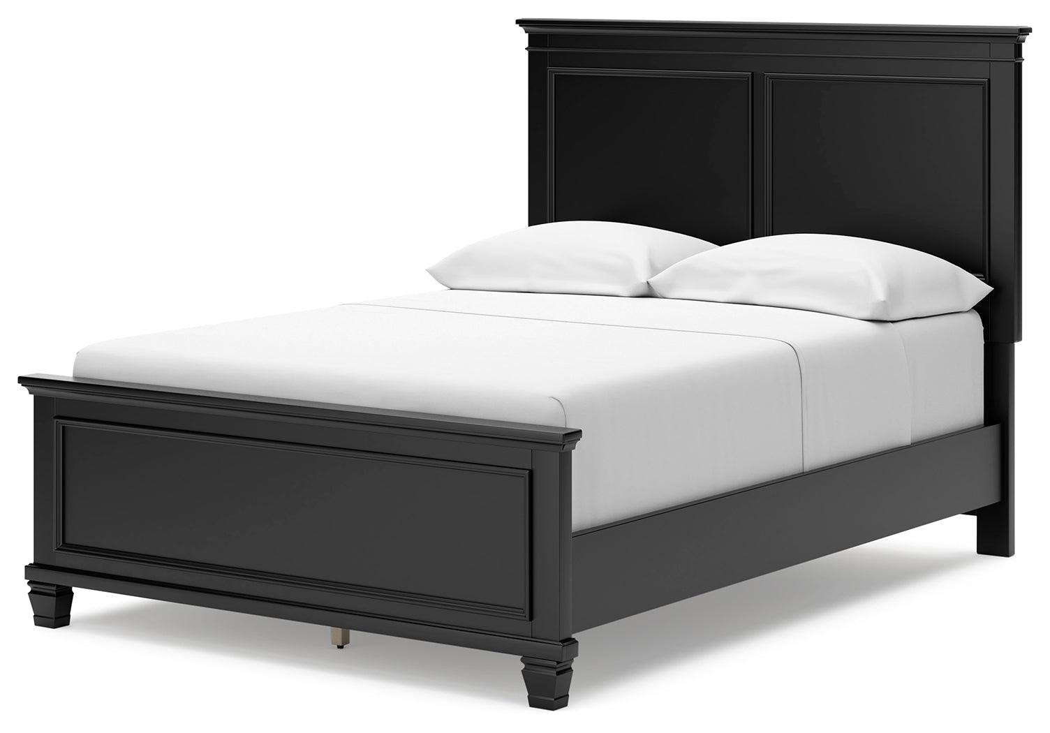 Lanolee Black Full Panel Bed head on view