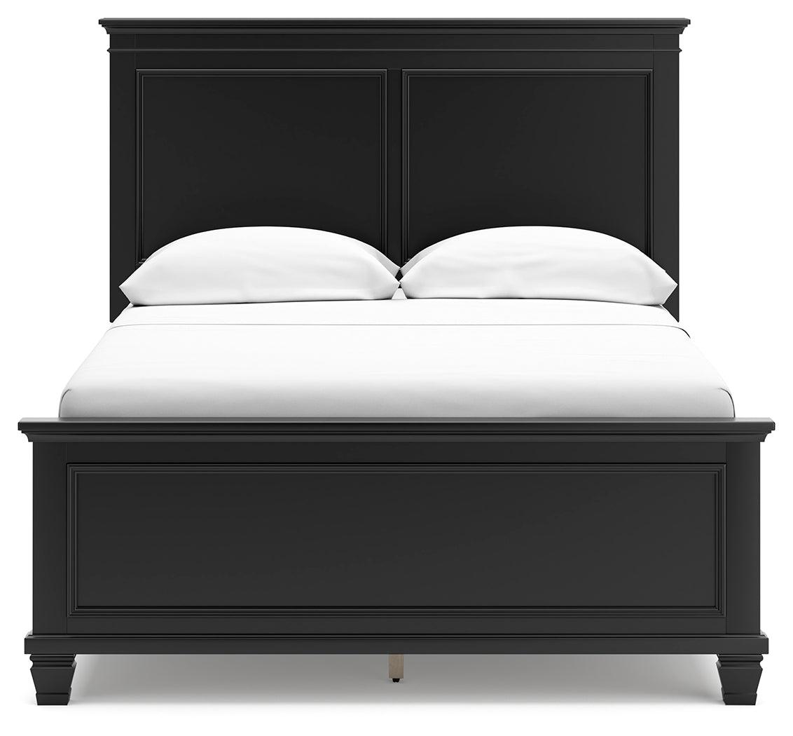 Lanolee Black Full Panel Bed side view
