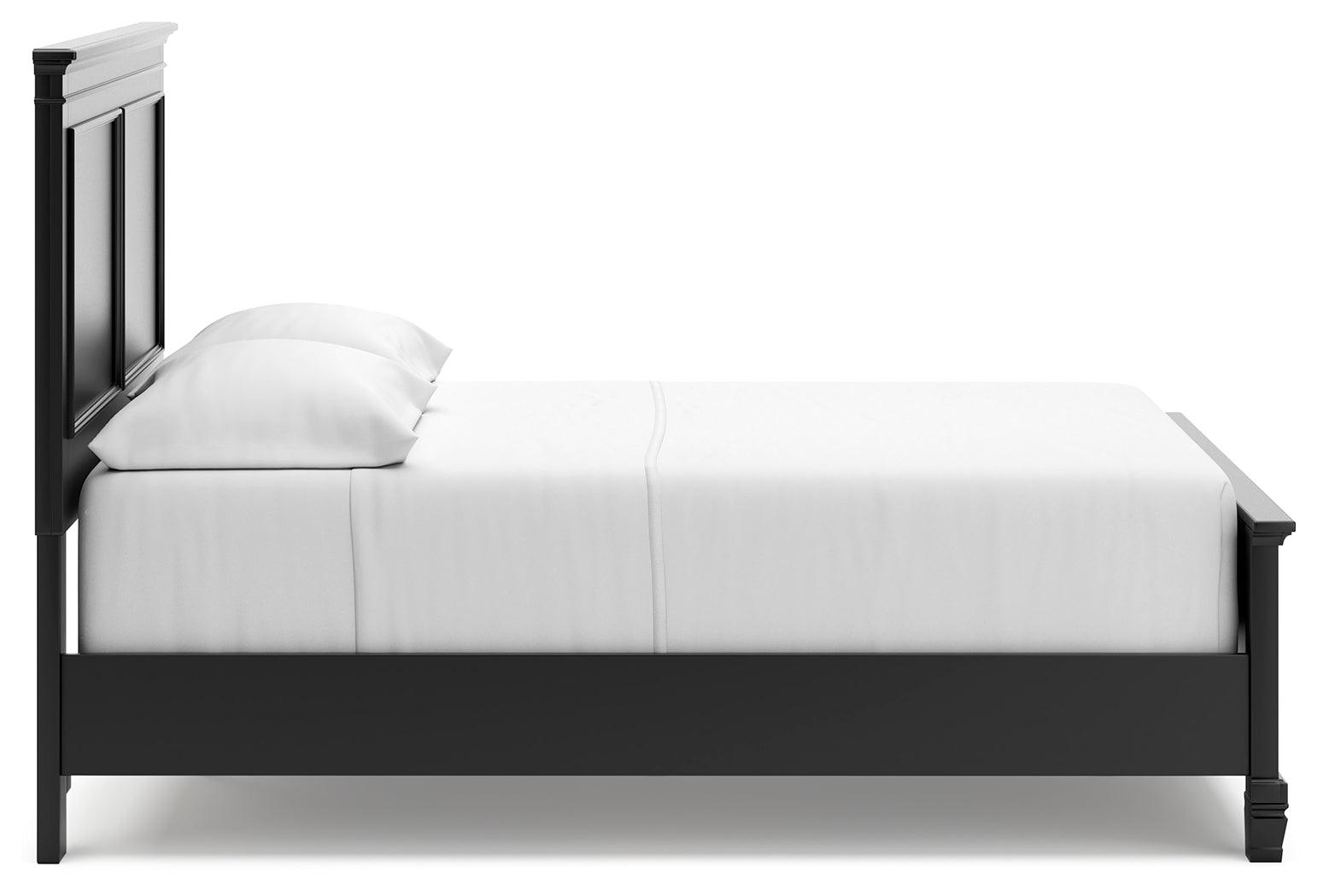 Lanolee Black Full Panel Bed back view