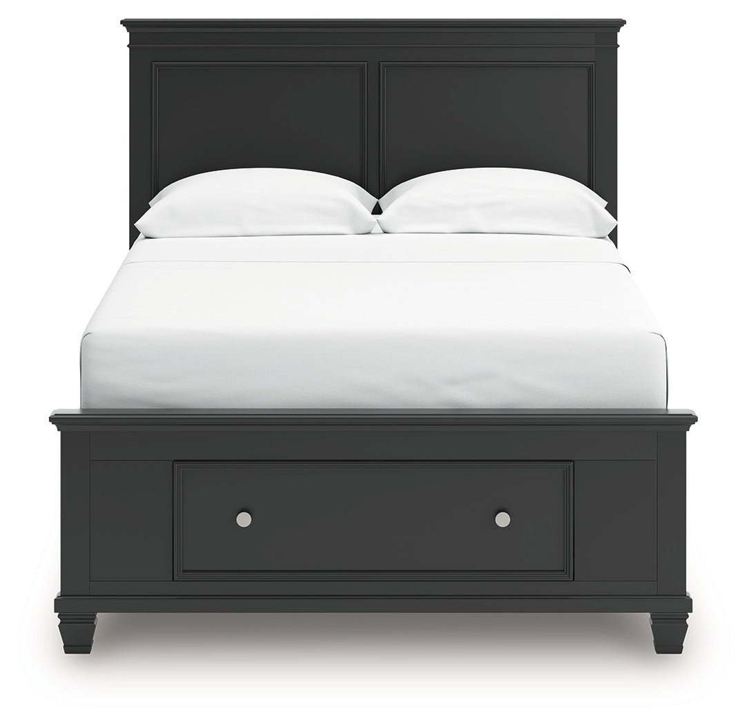 View of bed headboard with distinctive framing