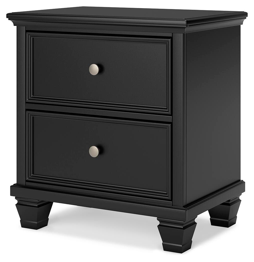 Lanolee Black Panel Bedroom Set angled view