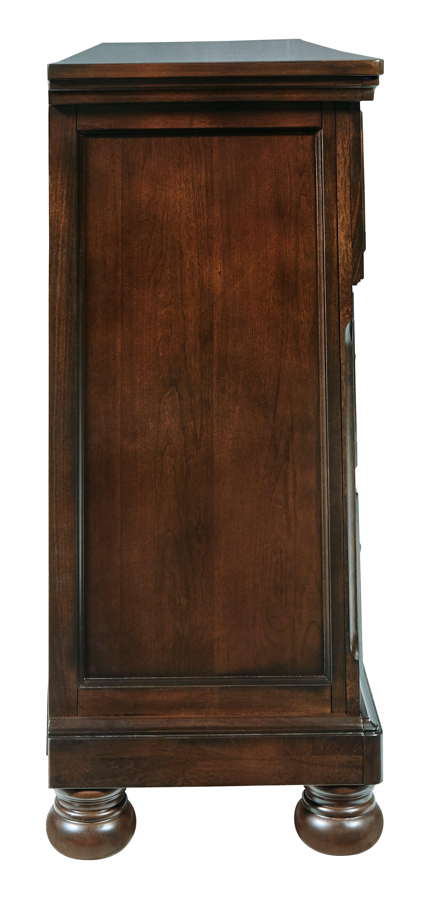 Porter Rustic Brown Dresser side profile