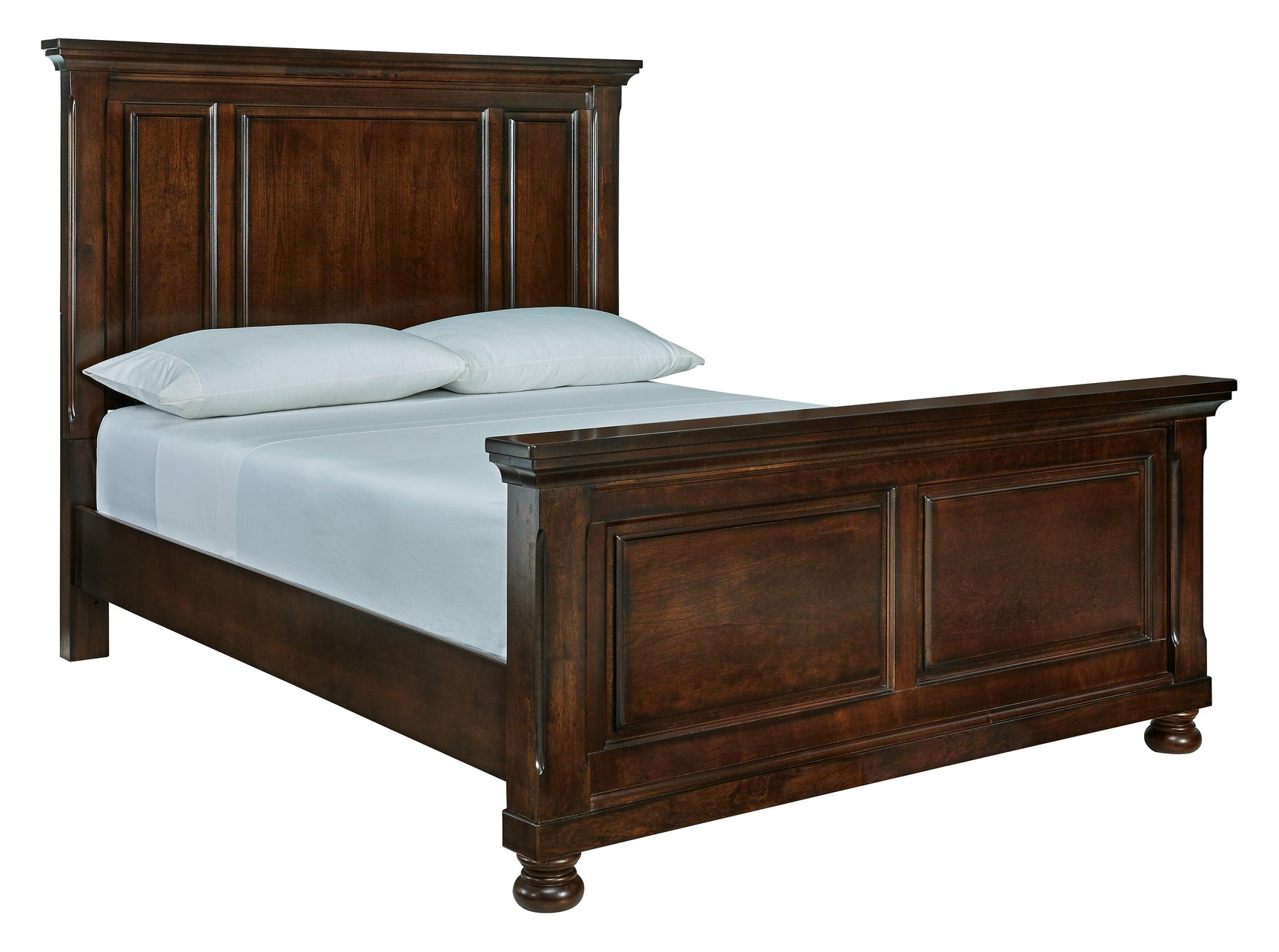 Porter Rustic Brown Queen Panel Bed side view
