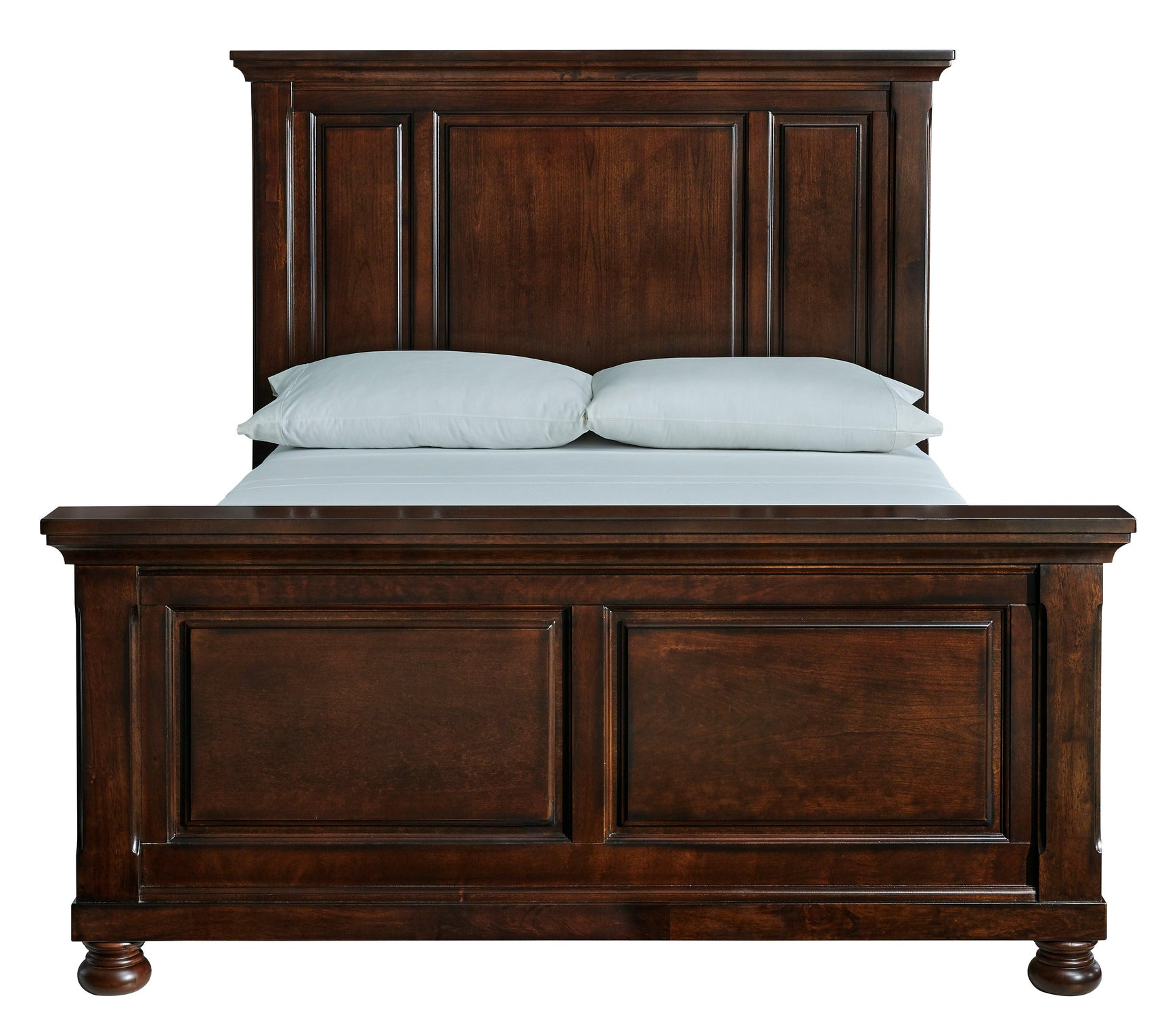 Porter Rustic Brown Queen Panel Bed head-on view