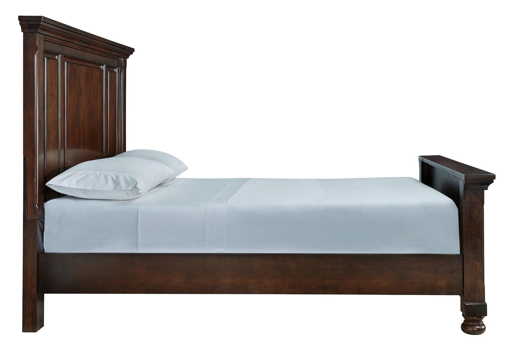 Porter Rustic Brown Queen Panel Bed side detail