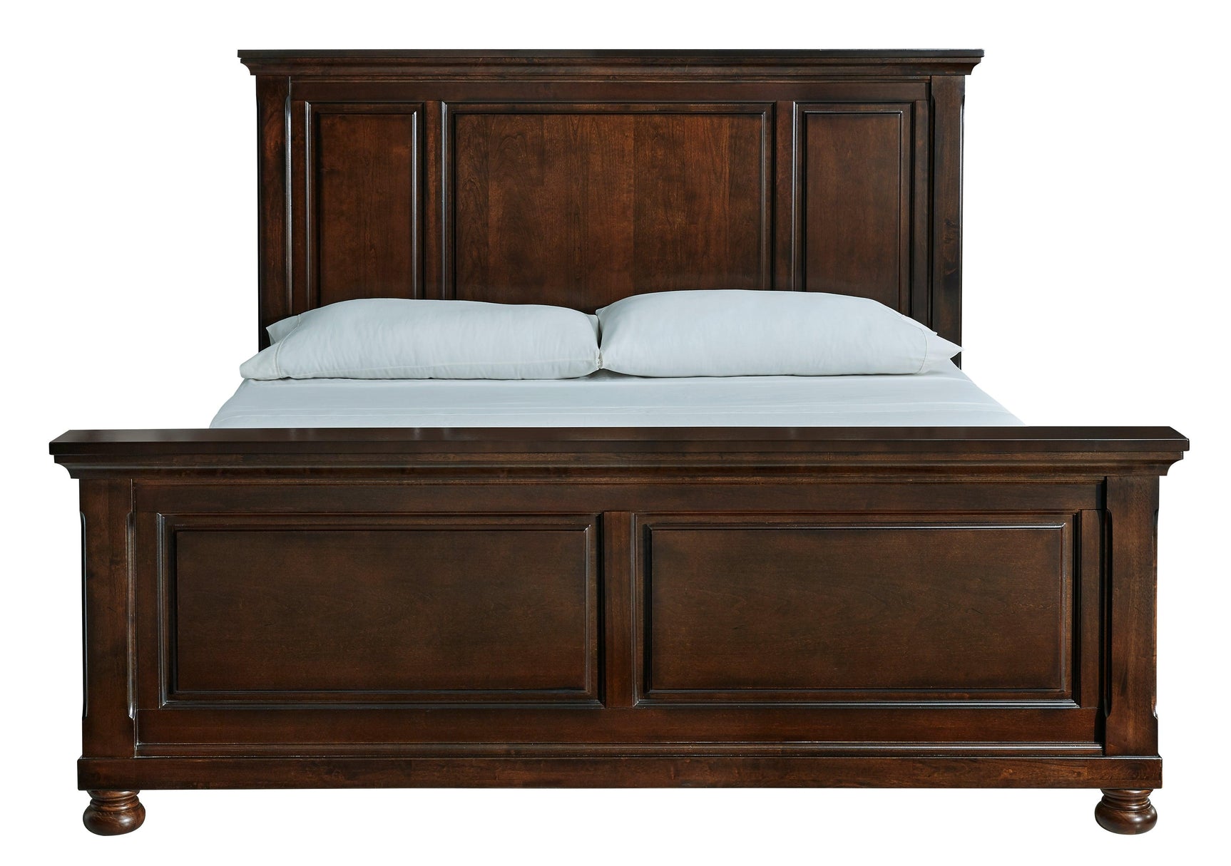 Porter Rustic Brown King Panel Bed front view